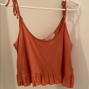 Urban Outfitters Cropped Light Orange Top